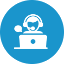 Help desk representative illustration